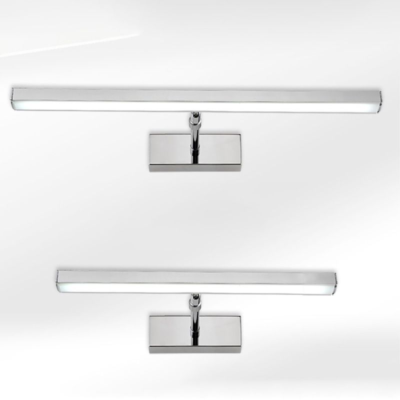Stainless-Steel LED Wall Light in Modern Concise Style Aluminium Extendable Wall Sconce with Plastic Shade