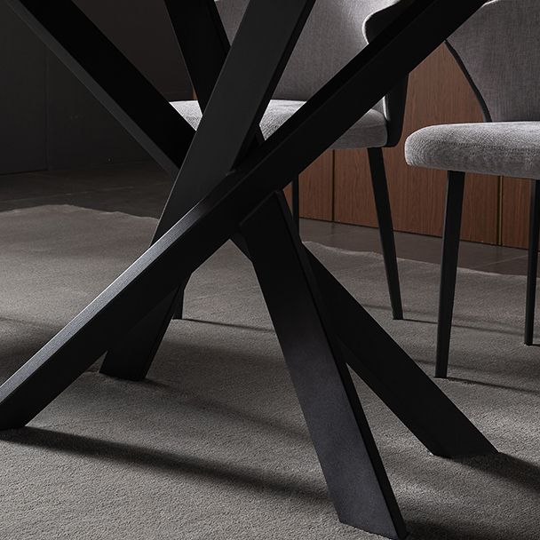 1/2/5/7 Pieces Dining Chairs Set  Black Sintered Stone Dining Table Set for Home