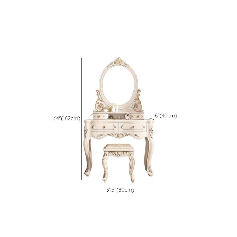 Victorian Bedroom Makeup Vanity Desk Table White Vanity Dressing Table