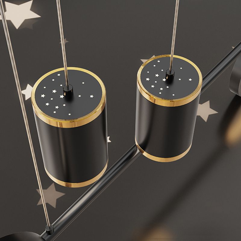 Acrylic Linear LED Island Light Contemporary Simplicity Hanging Lamp for Dining Room