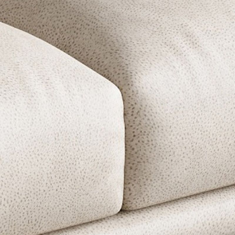 Forta di cuscinetto berretto da beige a braccio quadrato in pelle e chaise per soggiorno per soggiorno