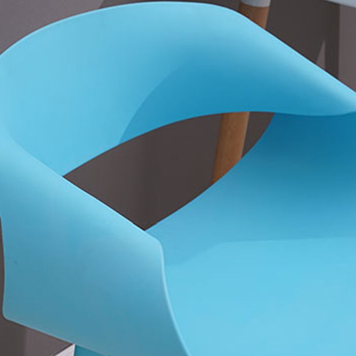 Contemporary Style Dining Chair Dining Arm Side Chair with Wooden Legs