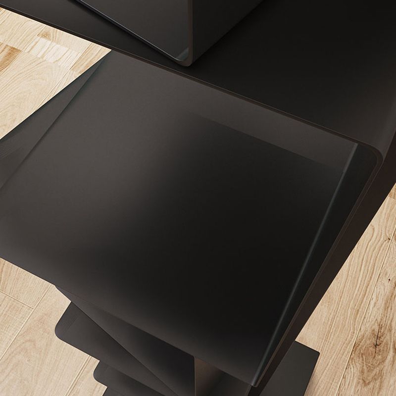 Contemporary Style Geometric Bookcase Vertical Closed Back Bookshelf