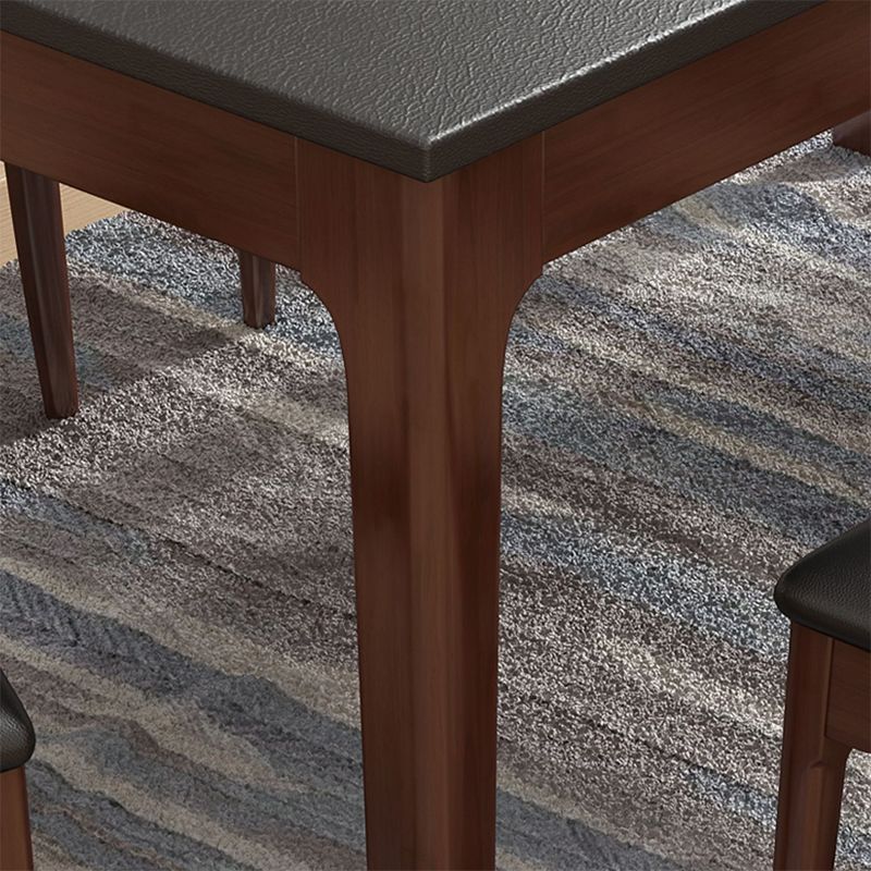 Contemporary Kitchen Dinner Table Rectangle Stone 4 Legs Dining Table