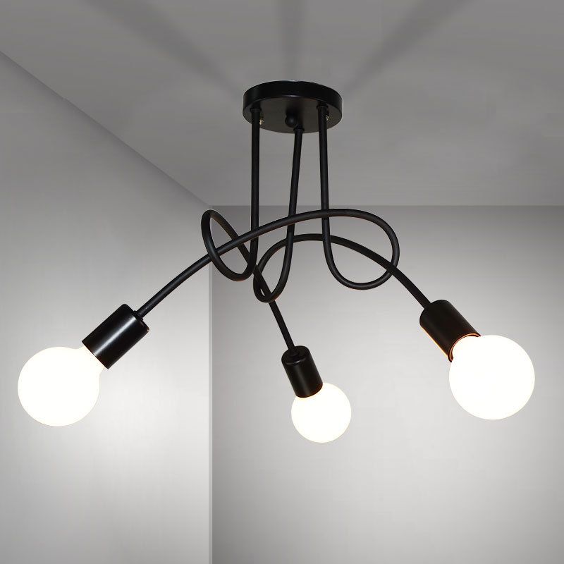 Industrial Ceiling Light Colorful Flush Mount Light Fixture for Sitting Room