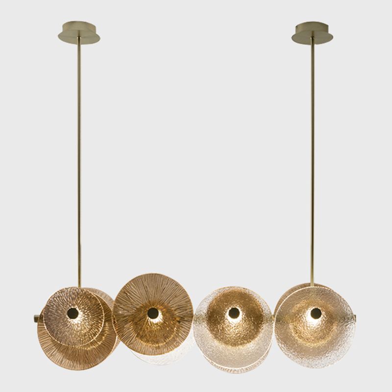 Nordic Style Iron Hanging Lamp Circle Shape Island Light Fixture for Living Room