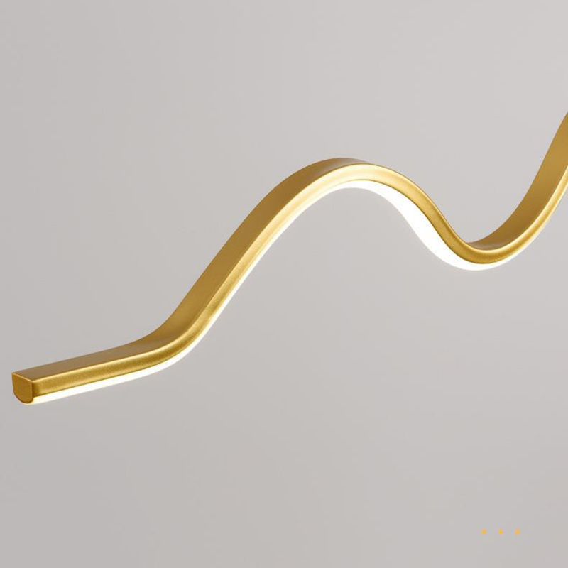 2-Light Modern Island Lighting Golden/Black/White LED Ceiling Light for Bedroom