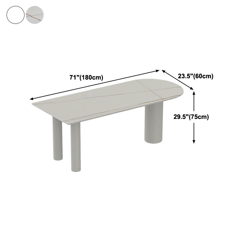White Dining Table Contemporary Style Dinette Table for Home Kitchen