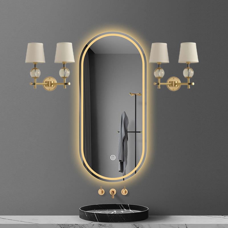 Modern Simple Copper Vanity Light Cylinder Shape Vanity Lamp for Living Room