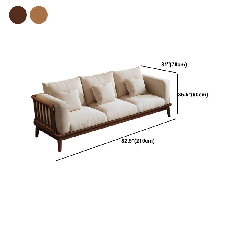 35.4" H Contemporary Cotton Blend Square Arm Sofa for Living Room