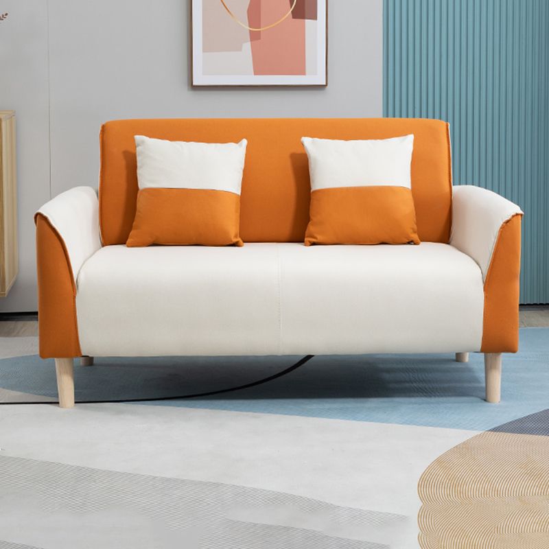 Stain Resistant Standard Sofa Pillows Included Settee with Legs