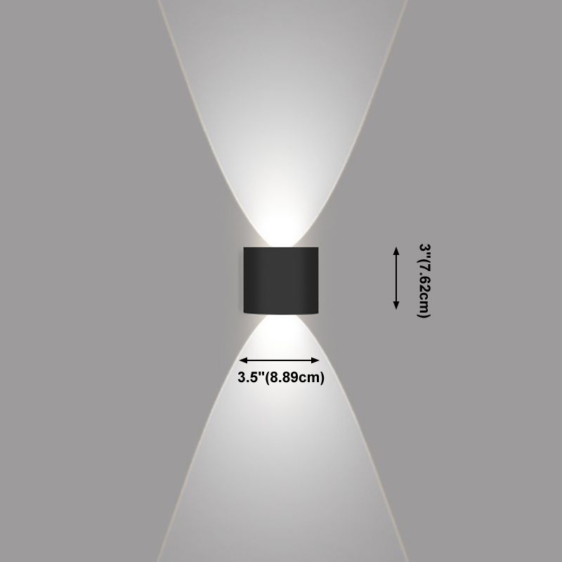 Aluminium -Wandleuchten im nordischen Stil schwarzes Mehrlichtwandlicht für draußen