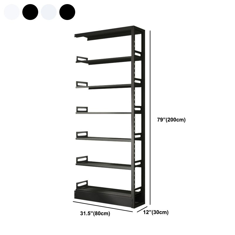 6-Tier Steel Matte Finish Bookcase Standard 79-inch Bookshelf