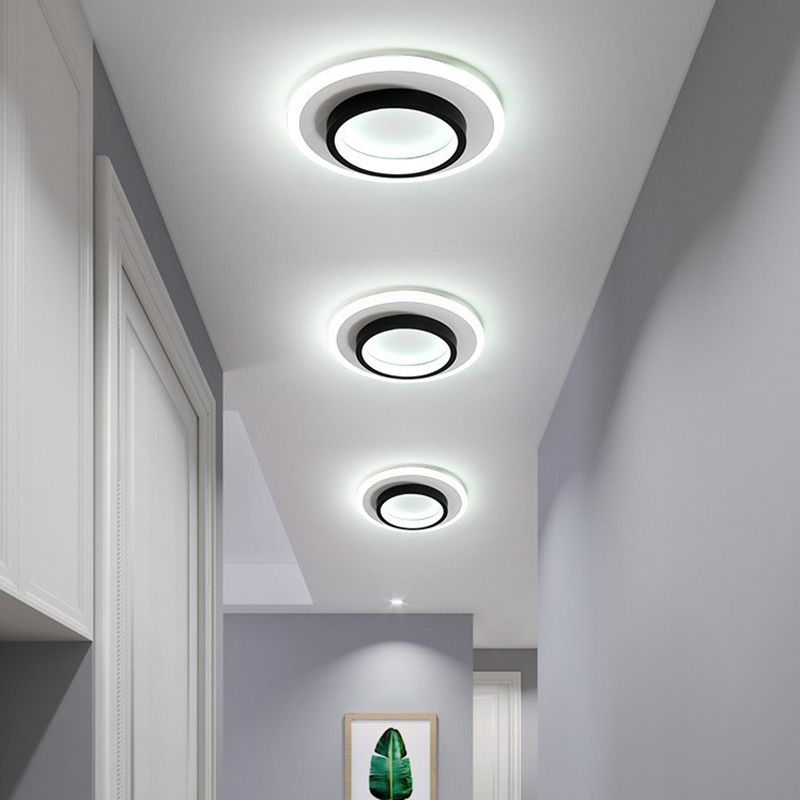 Lámpara de techo empotrada LED de estilo moderno acrílico con luz empotrada de pasillo geométrico