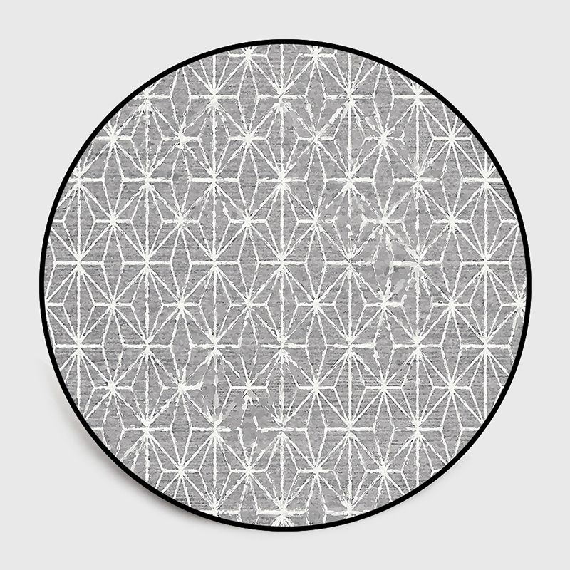 Orange Pattern Rug Polyester Traditional Rug Non-Slip Backing Rug for Living Room