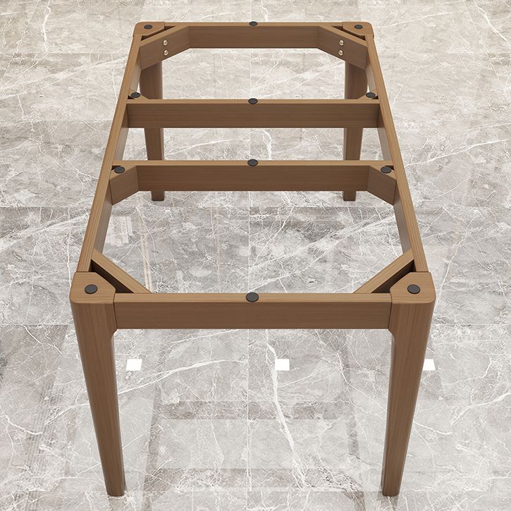 Rectangle Dining Site Table Midcentury Style Stone Dinner Room Kitchen Table
