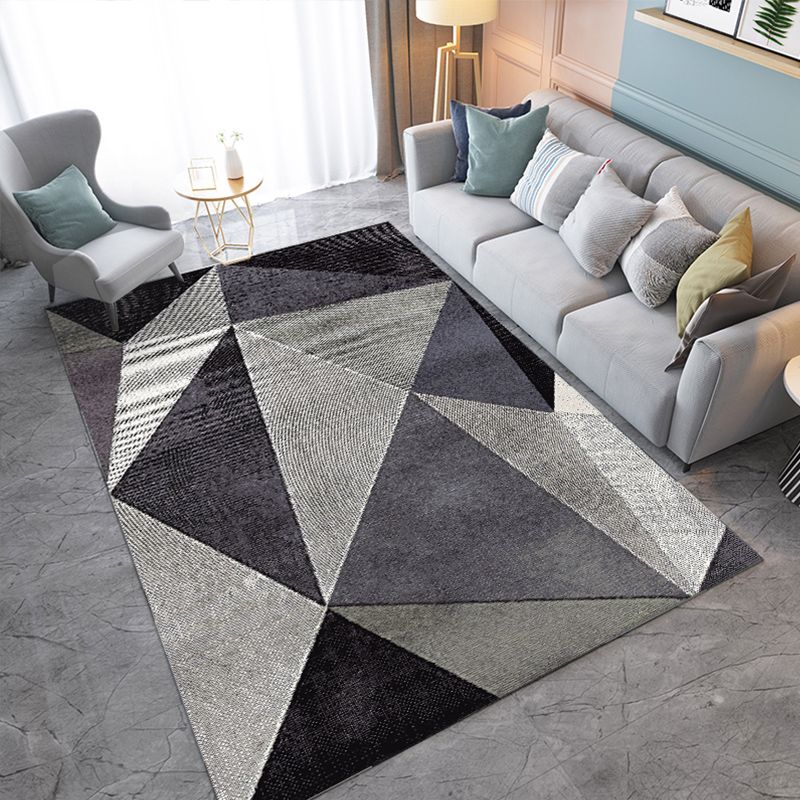 Bunt moderner Teppich Geometrisches Muster Polyester Fläche Teppich Färbung Resiatnt Teppich für Wohnkultur