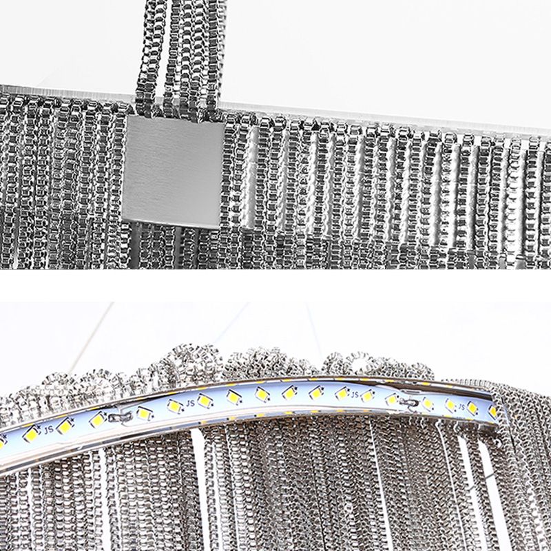 Metal Chains Design Chandelier Light Modern Style Simplicity Lighting Pendant for Living Room