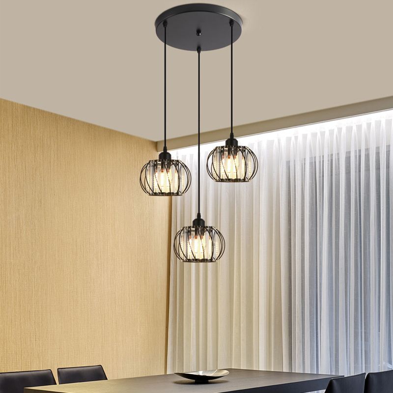 Luminaire pendentif en cristal globe Lumière suspendue minimaliste pour salle à manger