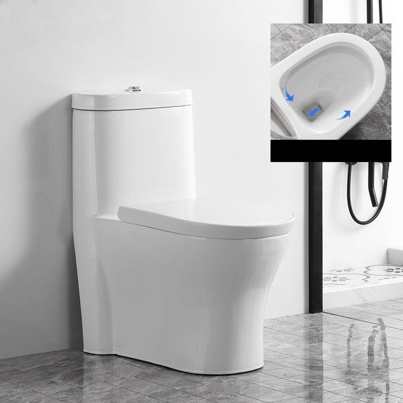Contemporary One Piece Toilet Bowl Floor Mount White Urine Toilet for Bathroom