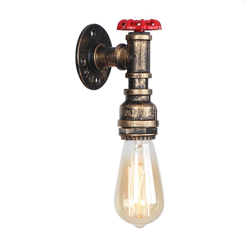 Old Messing Creative Water Pipe Wandleuchte Retro Industrial Style Mini Wandlampe für Restaurants Bar