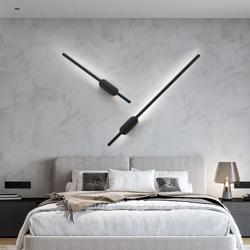 Minimalist LED Wall Lamp Thin-Line Copper Sconce Lighting for Bedroom