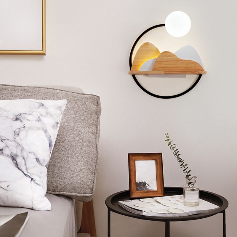 Schwarze Kugelleuchten Leuchten moderner Metall 2 Leuchten Wandmontagelampe