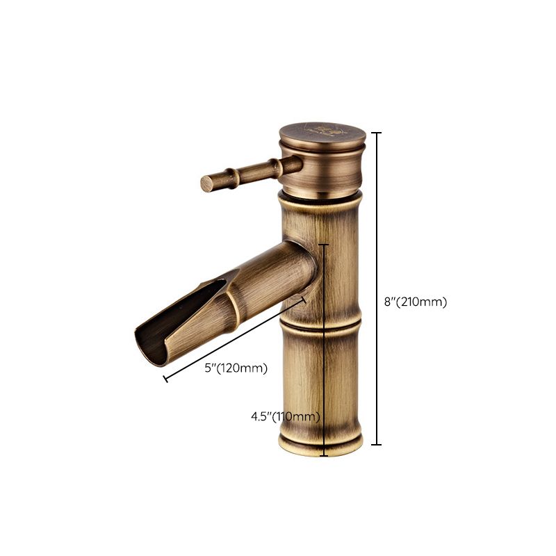 Lever Handle Vanity Sink Faucet Country Low Arc Faucet Single Hole Bathroom Faucet