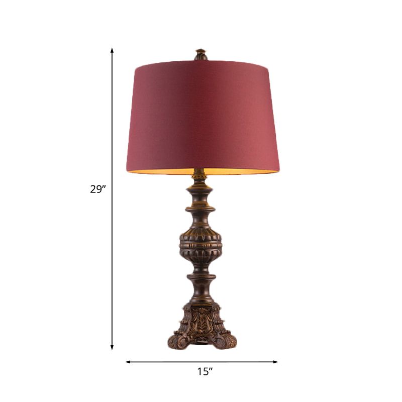 Rose Red Drum Nachttisch leichter traditioneller Stoff 12 "/15" breit