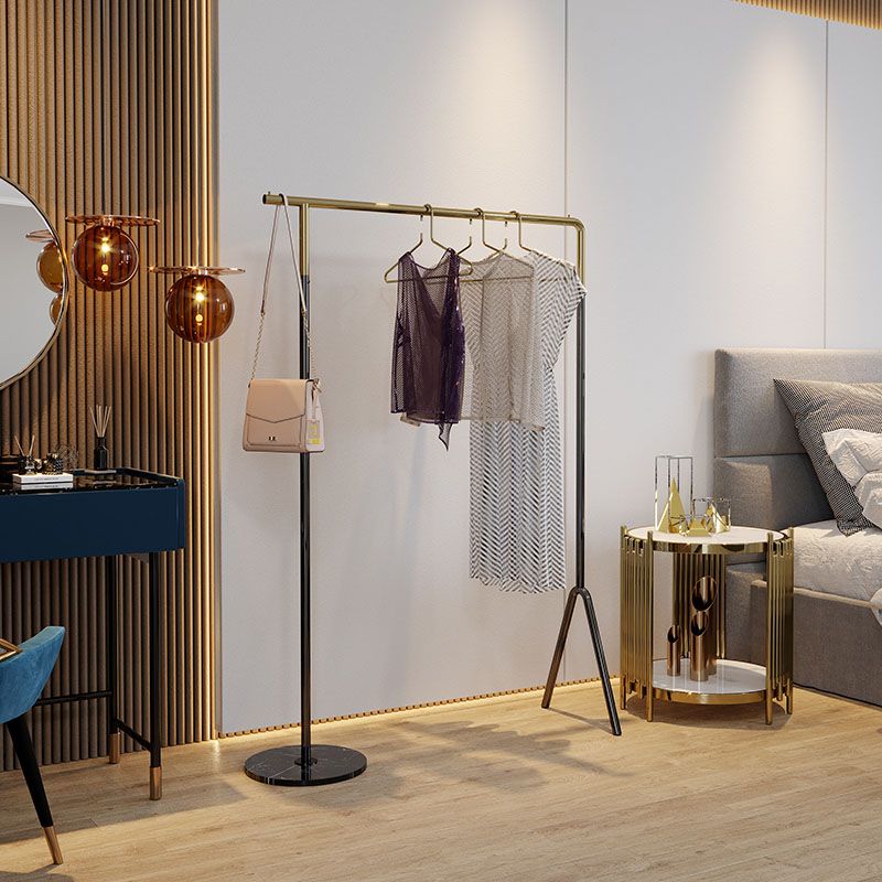 Industrial Minimalist Style Coat Rack Metallic Free Standing Coat Hanger