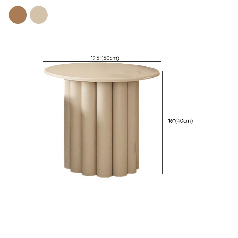 Contemporary Pedestal/4 Legs Solid Wood Round Single Coffee Table