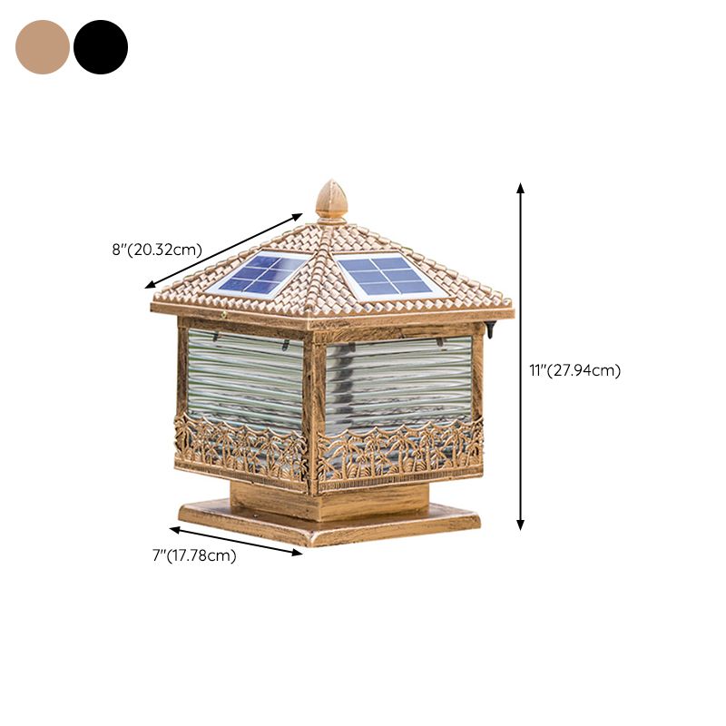 Modern LED Pillar Light Simple Solar Lighting Fixture for Garden