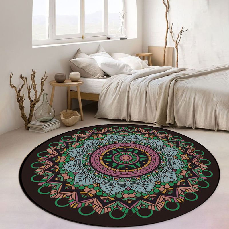 Aprikosenblume Teppich Polyester marokkanischer Teppich waschbarer Teppich für Wohnzimmer