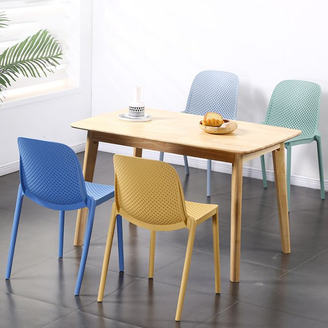 Chaise de fauteuil en plastique moderne Chaise latéral de salle à manger massif empilable pour cuisine pour cuisine