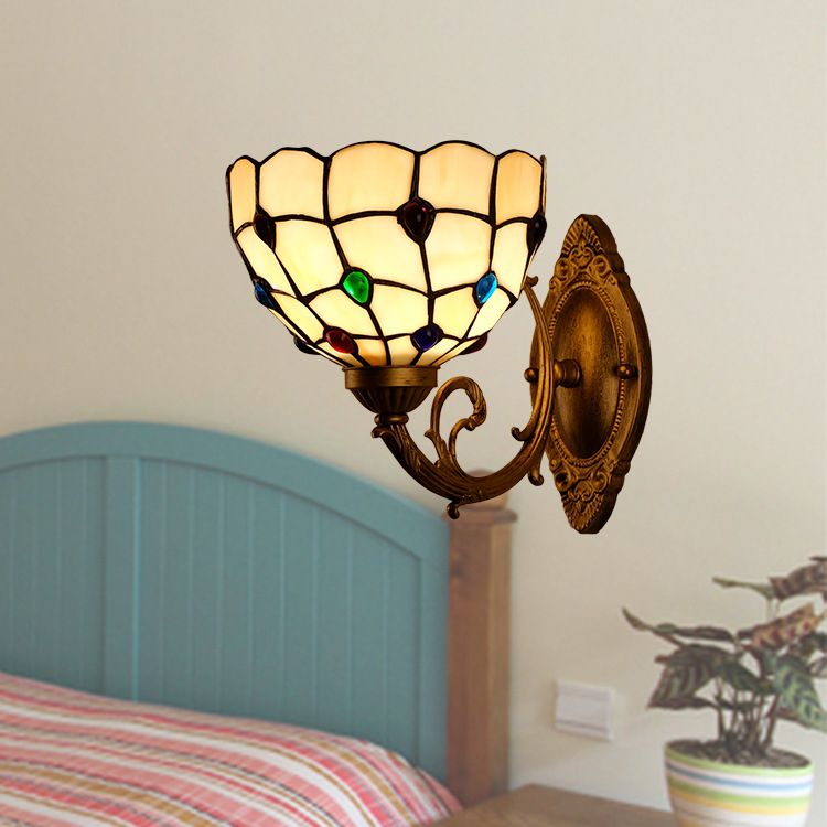 Tiffany Unique Shape Wall Light Fixture Wall Mounted Lighting for Bedroom