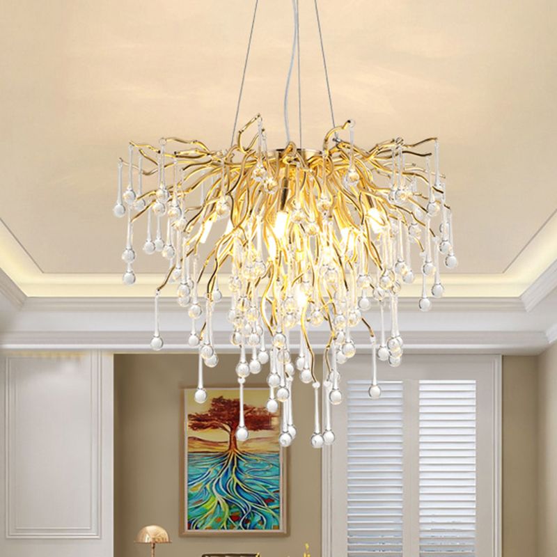 American Style Chandelier Crystal Multi Light Hanging Lights for Bedroom