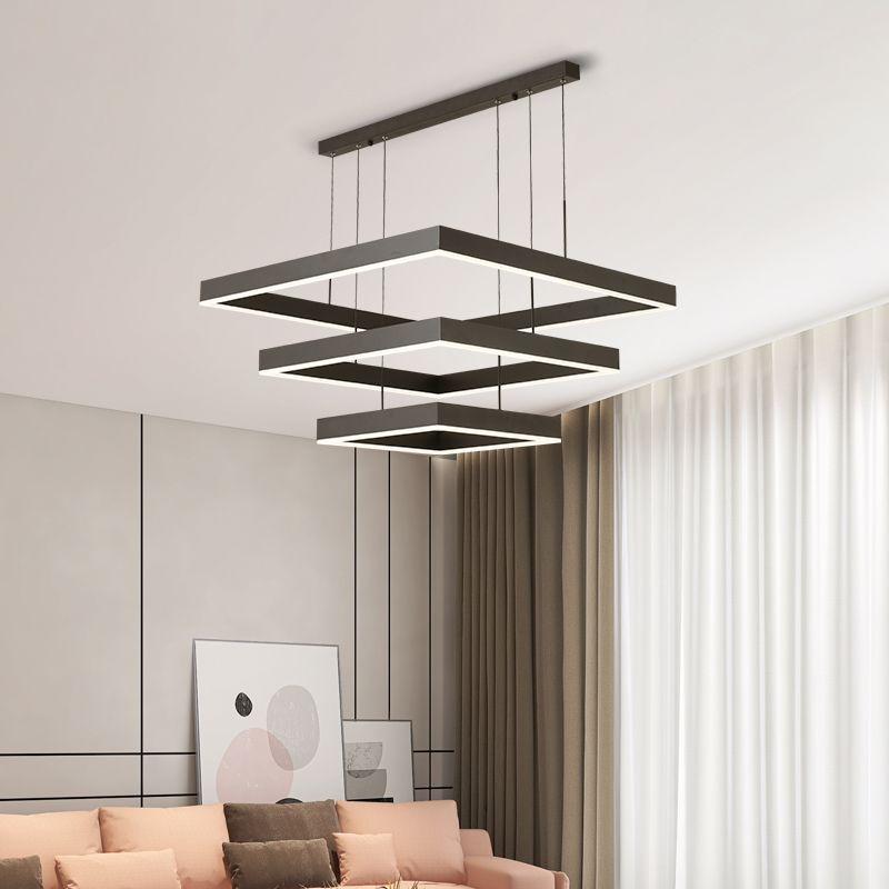 New Modern Metal LED Hanging Lamp Kit Three-tier Pendant Lighting Fixtures for Living Room