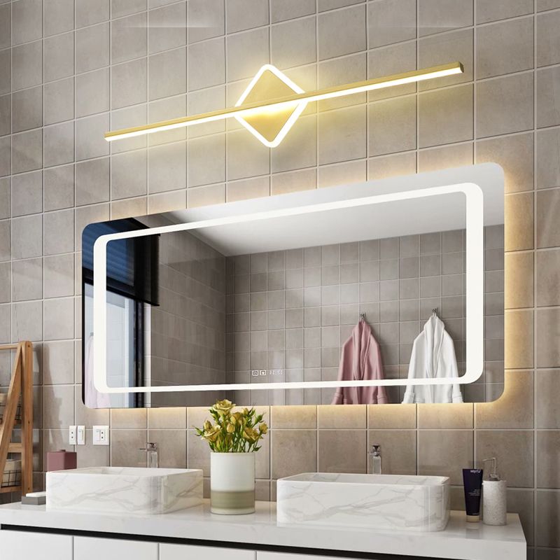 Light Luxury Metal Vanity Light Geometry LED Vanity Lamp with Acrylic Shade for Bedroom