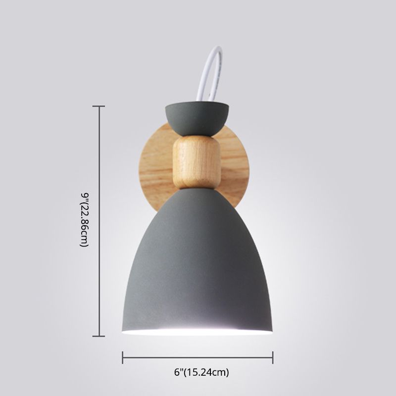 Modern Simplicity Domed Wall Mounted Lighting Metallic Wall Mount Lamp for Bedroom