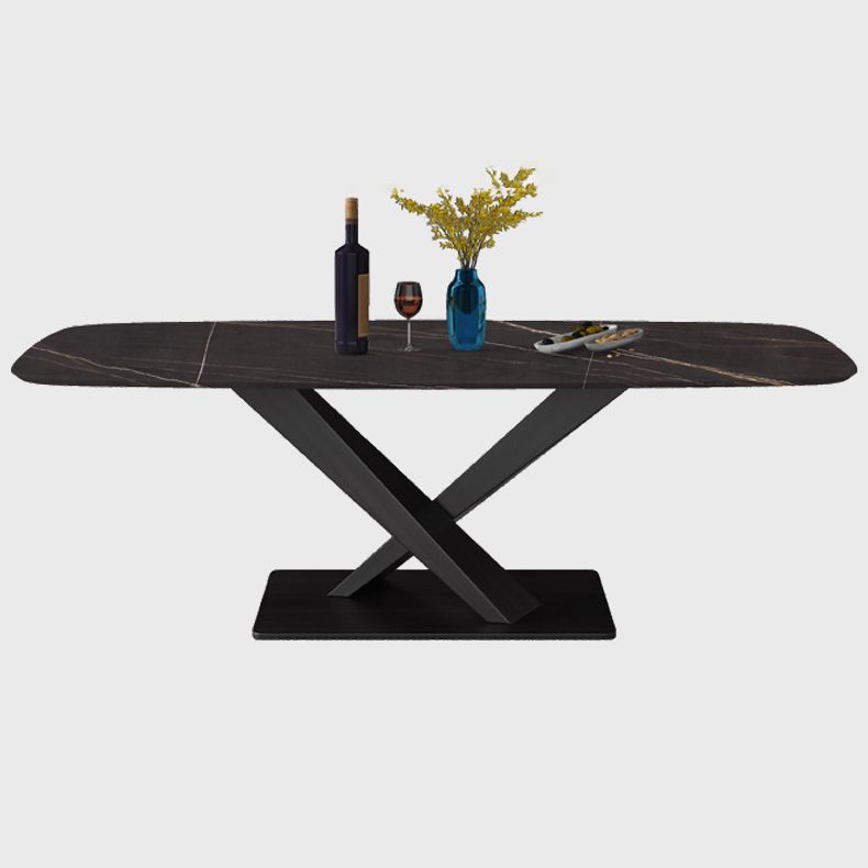 Industrial Sintered Stone Top Esstisch Standard Rechteck Form Esstisch für Küche