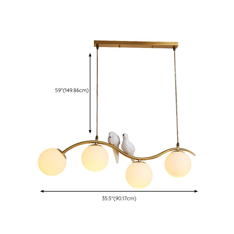 Modern Style Globe Island Pendants Glass Pendant Lights for Dining Room