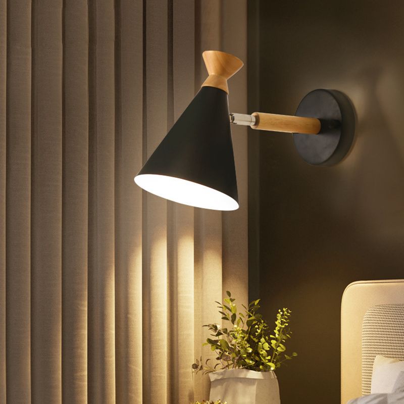 Cone Shaped Wall Mounted Light Nordic Metal Wall Mounted Light Fixture for Bedroom