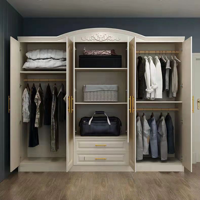 White Wood Wardrobe Armoire French Country Wardrobe Closet for Home