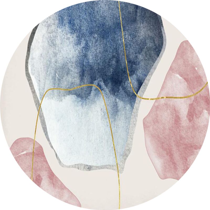 Luxuriant Modern Rug Blending Circle Rug Non-Slip Backing Rug for Living Room