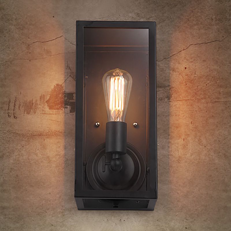 Apparecchiatura di applique da parete industriale con tonalità di vetro per soggiorno camera da letto