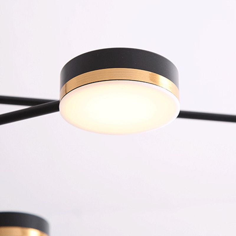 Multi Light Circular Branch Hanging Lights Modern Style Metal Hanging Lighting for Bedroom
