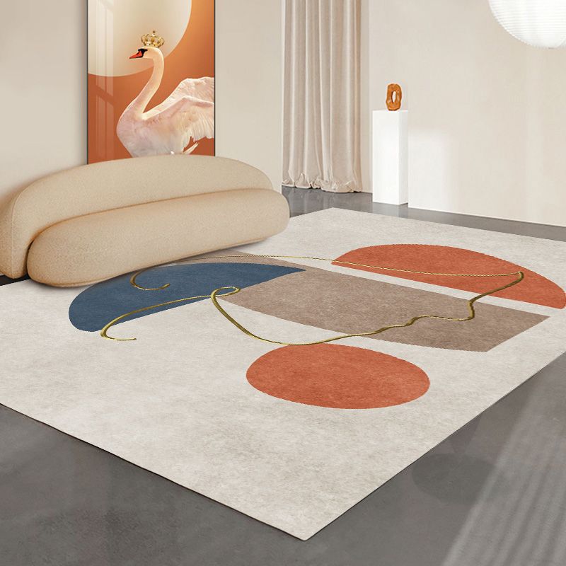 Leisure Carpet Funky Contrast Panel Area Rug Polyester Living Room Carpet with Non-Slip Backing
