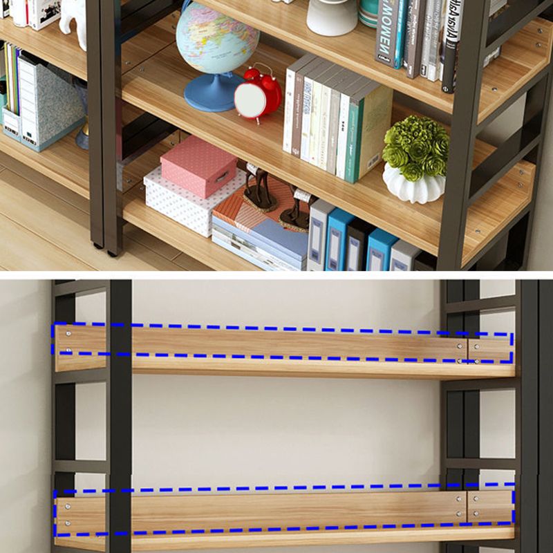 Industrial Steel Etagere Bookshelf 11.8"W Open Back Book Shelf