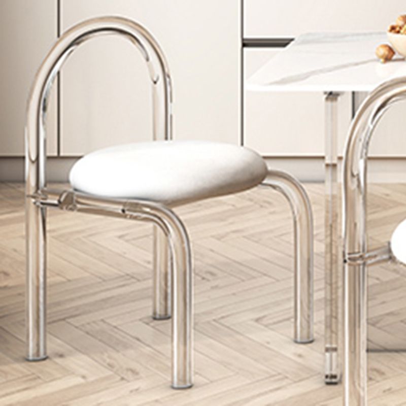 Modern Style 1/2/5/7 Pieces Dining Chairs Set Stone Rectangle Furniture in White