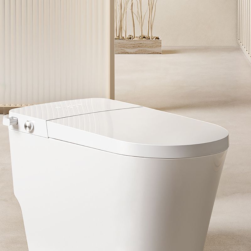 Stain Resistant Smart Toilet Deodorizing Elongated White Floor Mount Bidet